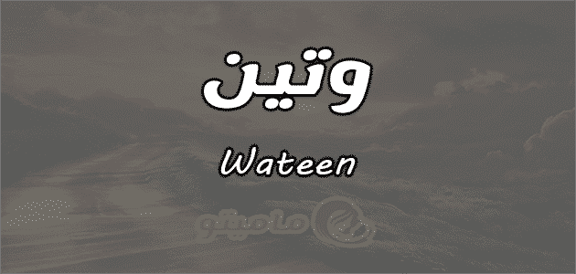 معنى اسم وتين Wateen حسب علم النفس ماميتو